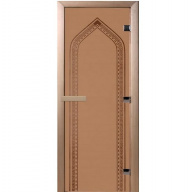 Дверь для сауны стеклянная Doorwood DW00082 Арка бронза матовая 800х2000 мм