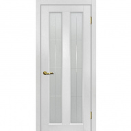 Дверь межкомнатная Мариам Тоскана-5 ПВХ Пломбир стекло белый сатинат решетка 2000х600 мм