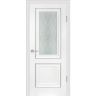 Дверь межкомнатная Profilo Porte PSB-27 Baguette экошпон Пломбир стекло белый сатинат 2000х900 мм