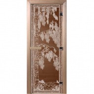 Дверь для сауны стеклянная Doorwood DW00900 Березка бронза 700х1900 мм