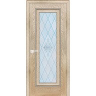 Дверь межкомнатная Profilo Porte PSB-25 Baguette экошпон Дуб Гарвард кремовый стекло белый сатинат 2000х800 мм