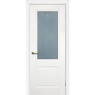 Дверь межкомнатная Profilo Porte PSС-27 Classic экошпон Белый стекло белый сатинат 2000х900 мм