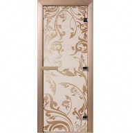 Дверь для сауны стеклянная Doorwood DW01044 Венеция сатин 700х1900 мм