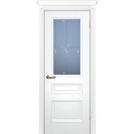 Дверь межкомнатная Текона Смальта 06 белое RAL 9003 стекло белый сатинат 2000х700 мм