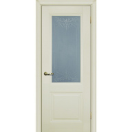Дверь межкомнатная Profilo Porte PSС-27 Classic экошпон Магнолия стекло белый сатинат 2000х600 мм