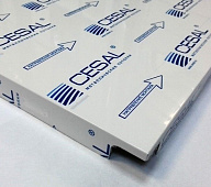 Потолок кассетный Cesal К90 Металлик серебристый 3313 600х600 мм