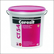 Краска в/д для наружных и внутренних работ CERESIT CT 54 база (белый)