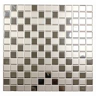 Потолок кассетный Cesal К90 Мозаика серебряная 046D объемный 300х300 мм
